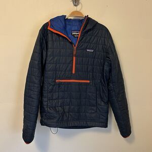 Patagonia Nano Puff Bivy Pullover Puffer‎ Jacket Coat Blue Small Men's Gorpcore